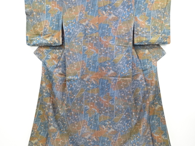 JAPANESE KIMONO / VINTAGE KIMONO / TSUMUGI / CLASSICAL PATTERN